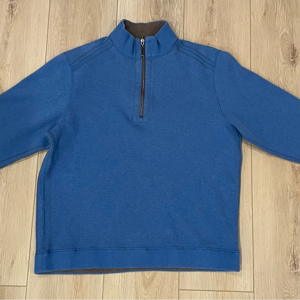 Men's Light Blue Half-Zip Sweater
